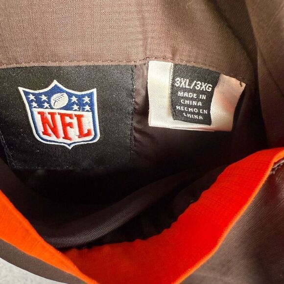 NFL Cleveland Browns Mens 3XL Full Zip Front Reversible Vest Brown Orange Gray - Picture 10 of 10